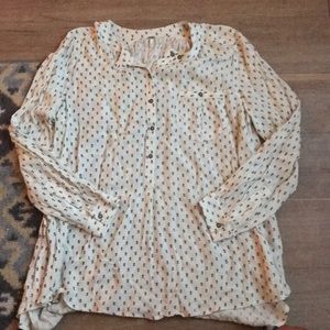Free People Cream Blouse